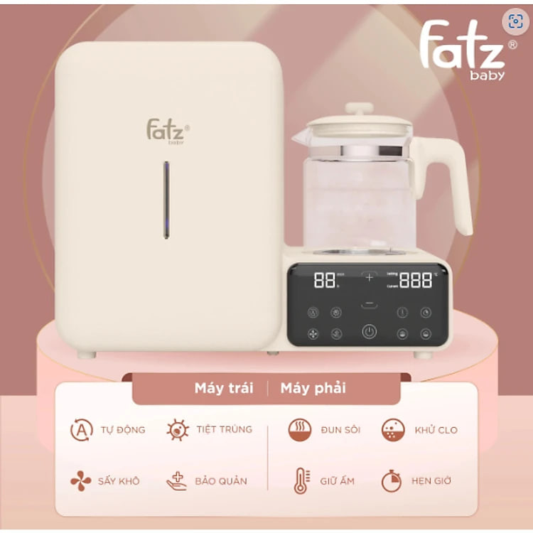 Máy đa năng đun và hâm nước điện tử, tiệt trùng, sấy khô UVC LED Fatzbaby Multi-King 4 - FB9613ZH