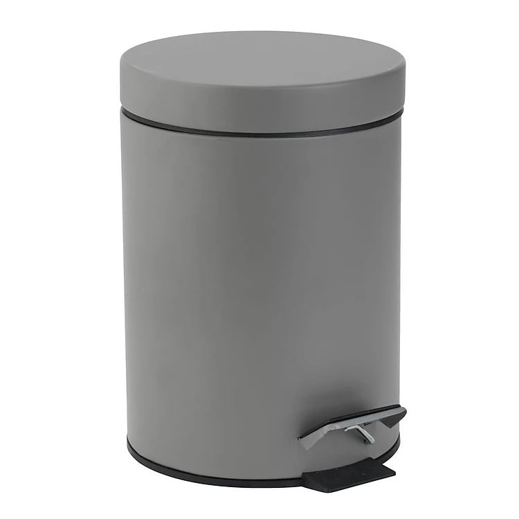 Thùng rác JYSK Mala sơn tĩnh điện xám 17x25cm,3L