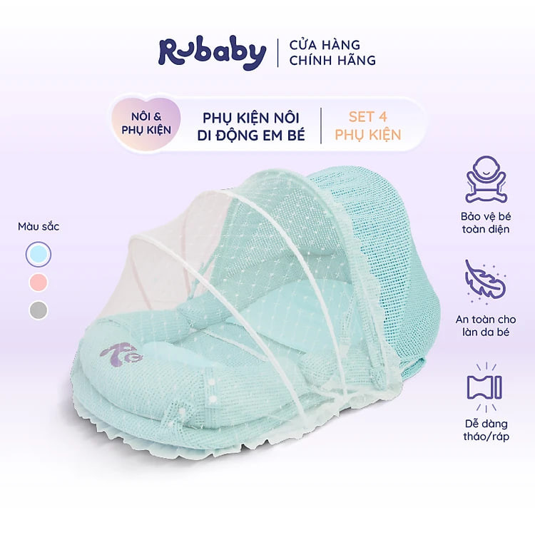 Phụ Kiện Nôi Di Động Rubaby, Dễ Dàng Tháo Lắp, Giúp Bé Trải Nghiệm Thoải Mái