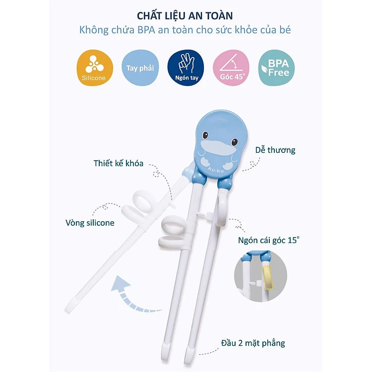 BỘ ĐŨA XỎ NGÓN CHO BÉ TẬP ĂN KUKU KU3038 - 2 YEARS UP
