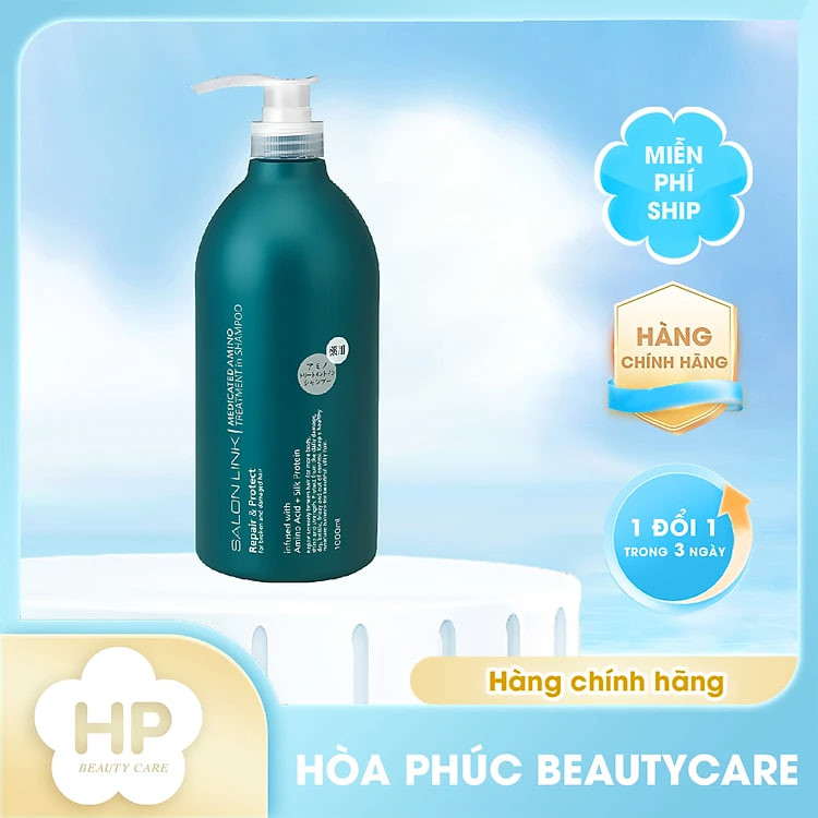 Dầu Gội - Xả 2 Trong 1 Salon Link Extra Ngăn Ngừa Gàu Và Phục Hồi Tóc Hư Tổn Salon Link Amino Shampoo (1000ML)