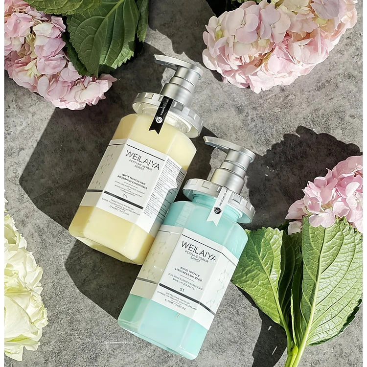 Dầu gội xả phục hồi đa tầng nấm Truffle Weilaiya hương nước hoa -chăm sóc toàn diện, giúp da đầu trở lại trạng thái khỏe khoắn và trẻ trung - tặng kèm ví da bò cao cấp