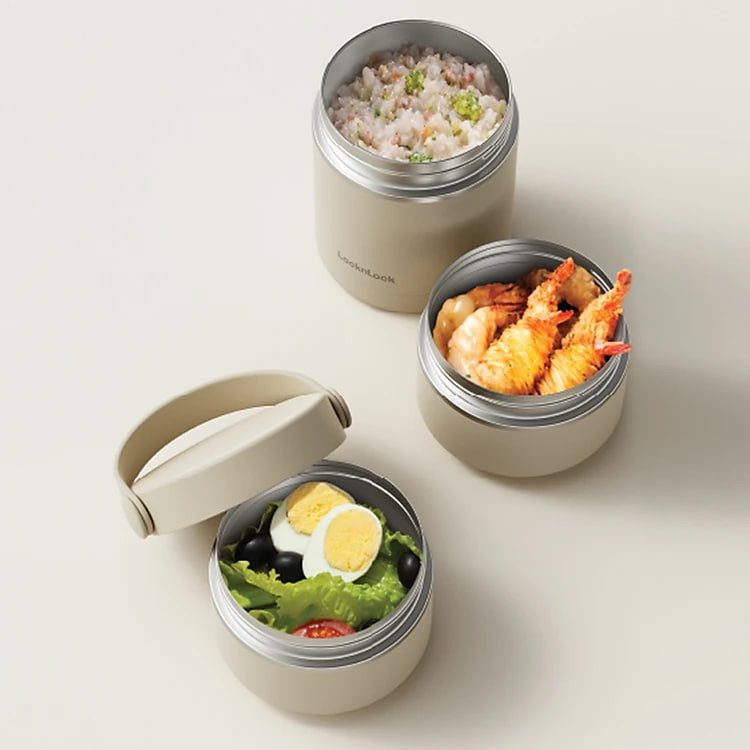 Bộ hộp cơm giữ nhiệt LocknLock Tower Vacuum Lunch Box - LHC8058 - Hàng chính hãng