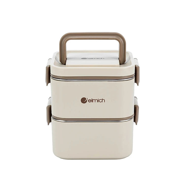 Hộp cơm 2 tầng inox 304 Elmich EL8381 dung tích 1.3L - Hàng chính hãng